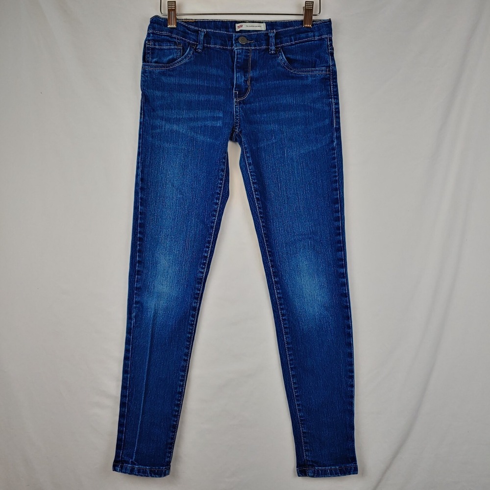 Levis 710 Jeans Girls 12 Reg (28x26) Blue Super Skinny Dark Wash Denim